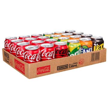 Overraskelsespakke med Mixed Softdrinks 24 x 330 ml